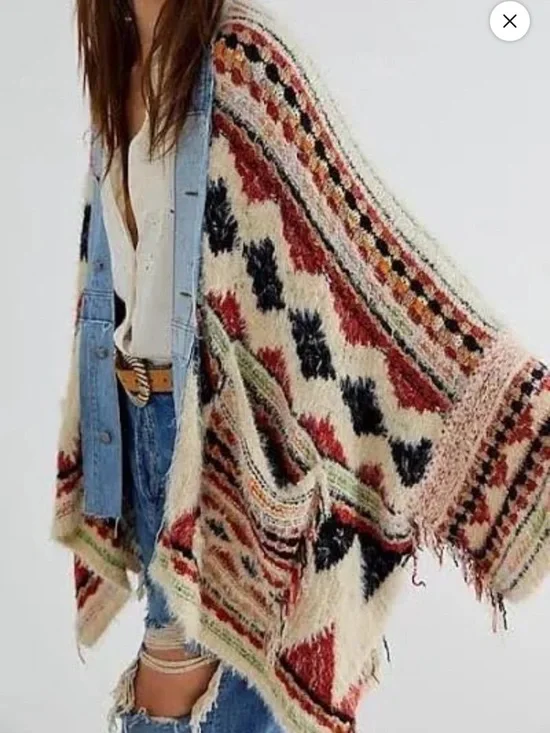 Free people - running wild poncho - M/L - SOLD OUT AND SUPER RARE - Picture 1 of 3